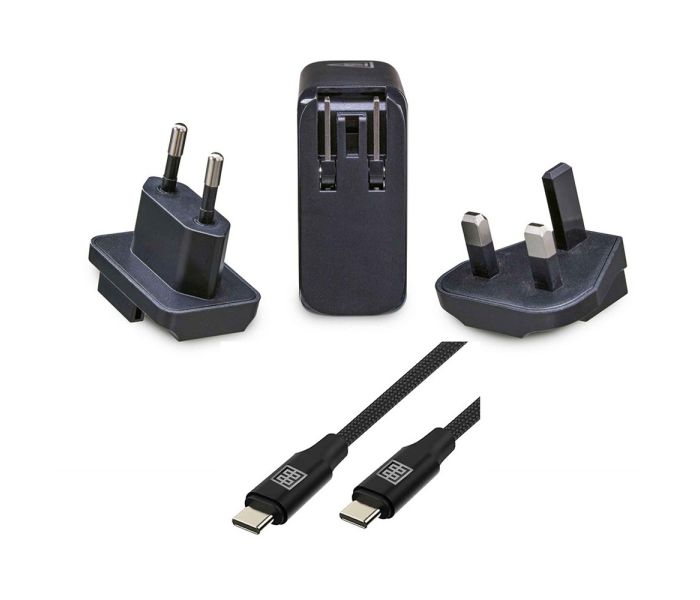 Elinchrom 100W USB-C Wall Charger Kit - Charger/Cable/UK & EU Plugs - what's included 