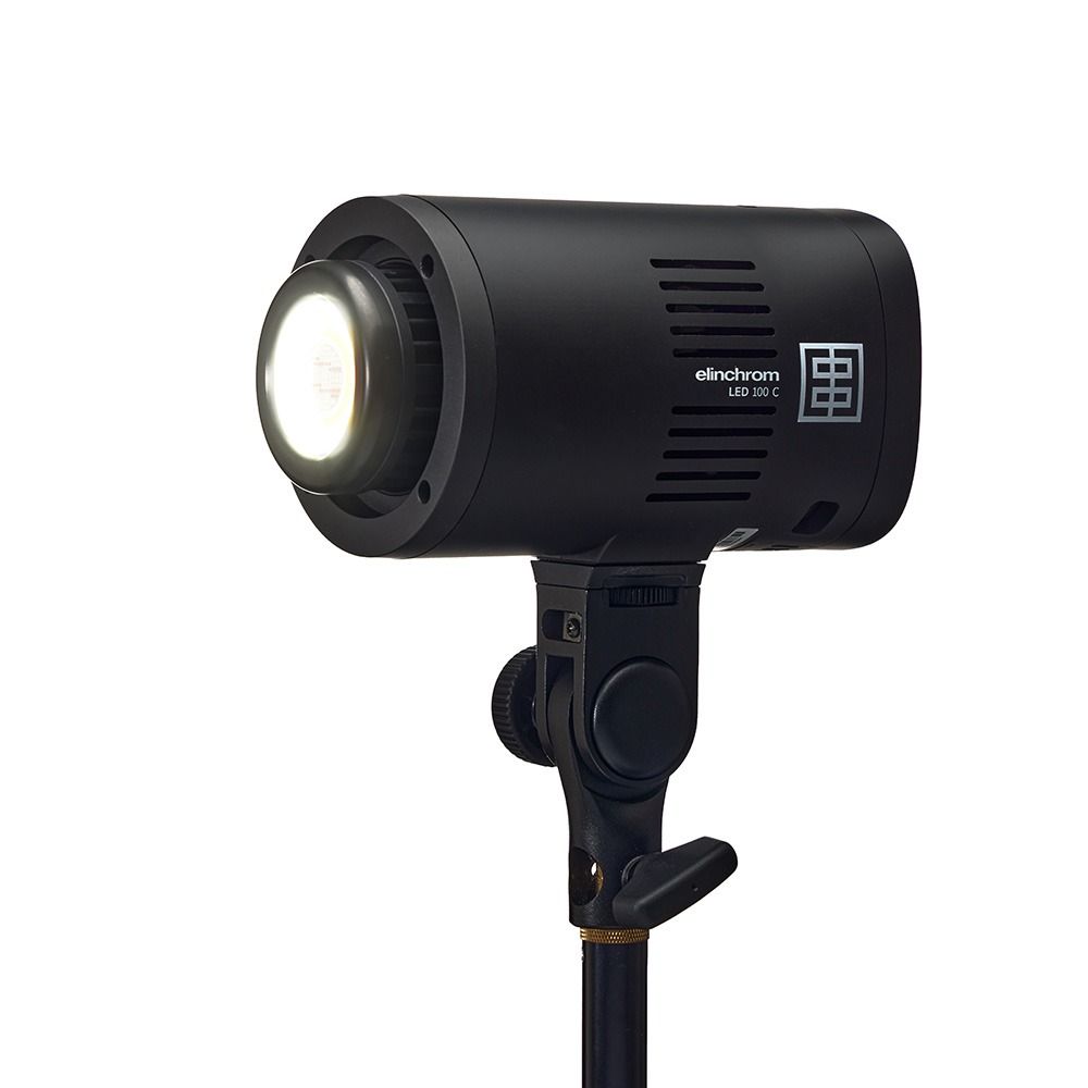 Elinchrom LED 100 C - Single Head Kit - front slant with no diffuser, bright 